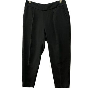 J. Crew Collection Curator Dress Pants Womens 4 Black Ankle Tapered Pleat Front